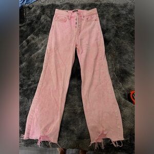Wild Fable Pink High-Waisted Straight Jean